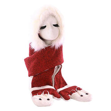 Warm And Hats Scarves Gloves Three-Piece Children's Bunny Boys And Girls Gift J4U66