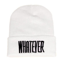 Black and White WHATEVER Beanie Hat And Snapback Men And Women Cap  J4U66