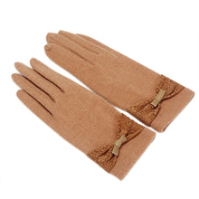 Elegant Women Fashion Lace Bowknot Cashmere Gloves Warmer Fast Shipping J4U66