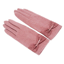 Elegant Women Fashion Lace Bowknot Cashmere Gloves Warmer Fast Shipping J4U66