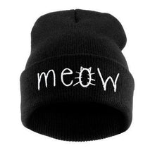 Hat Knitting MEOW Beanie Hat And Snapback Men And Women Hiphop Cap  J4U66