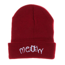 Hat Knitting MEOW Beanie Hat And Snapback Men And Women Hiphop Cap  J4U66