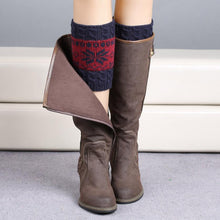 Knitted Color Matching Snow Leg Warmers Socks Boot Cover Fast Shipping J4U66