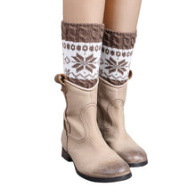 Knitted Color Matching Snow Leg Warmers Socks Boot Cover Fast Shipping J4U66