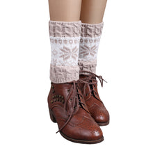 Knitted Color Matching Snow Leg Warmers Socks Boot Cover Fast Shipping J4U66