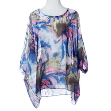 Women Cherry Print Bohemian Chiffon Loose Tops Batwing Sleeve Shirt Casual Blous Fast Shipping J4U66