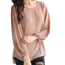 Women Long Sleeve Chiffon Casual Blouse Shirt Tops Lace Blouses Fast Shipping J4U66