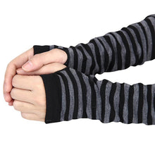 Women Warm Knitted Fingerless Long Gloves Mitten Hand Arm Wrist Warmer J4U66