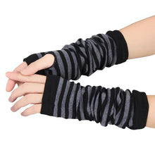 Women Warm Knitted Fingerless Long Gloves Mitten Hand Arm Wrist Warmer J4U66