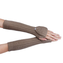 Women's Warm Long Paragraph Knitting Half Fingerless Gloves Fast Shipping J4U66