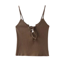 Sexy Women Bralette Bralet Bustier Knitted Crop Top Cami Tank Tops Sleeveless V J4U66