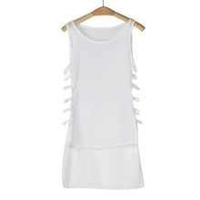Sexy Womens Casual Chiffon VTop Sleeveless Hollow Blouse Tank Tops  J4U66