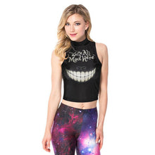 Casual Womens Emoji/Flaky Clouds/Toothy Smile Tank Top VBlouse Sleeveless Cartoon Crop T-Shirt J4U66