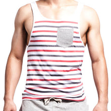 Fashion Men's Stripes Tank Top Muscle Sleeveless T-Shirt Cotton Men's Tanks Underwear M~XL Fast Shipping J4U66
