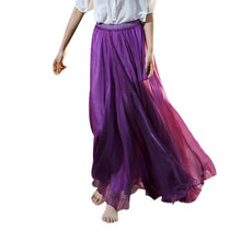 Style Skirts Womens High Waist Pleated Long Skirt Ladies Casual Beach Maxi Skirts saia faldas 11 Colors J4U66