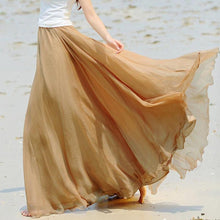 Style Skirts Womens High Waist Pleated Long Skirt Ladies Casual Beach Maxi Skirts saia faldas 11 Colors J4U66