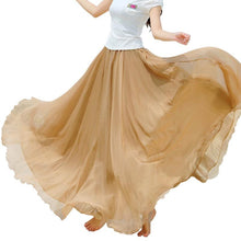 Style Skirts Womens High Waist Pleated Long Skirt Ladies Casual Beach Maxi Skirts saia faldas 11 Colors J4U66