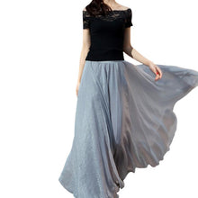 Style Skirts Womens High Waist Pleated Long Skirt Ladies Casual Beach Maxi Skirts saia faldas 11 Colors J4U66