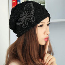 Women's hat Lace Butterfly Beanie Lady Skullies Turban Cap  J4U66