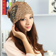 Women's hat Lace Butterfly Beanie Lady Skullies Turban Cap  J4U66