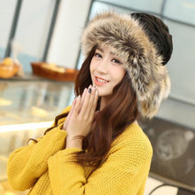 Women Fur Cap Warm Hats Girl Knitting Caps Ladies Beanie Wool Hat Fast Shipping J4U66