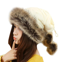 Women Fur Cap Warm Hats Girl Knitting Caps Ladies Beanie Wool Hat Fast Shipping J4U66