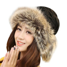 Women Fur Cap Warm Hats Girl Knitting Caps Ladies Beanie Wool Hat Fast Shipping J4U66