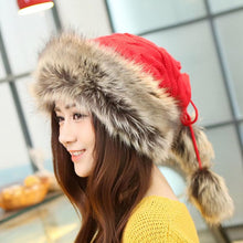 Women Fur Cap Warm Hats Girl Knitting Caps Ladies Beanie Wool Hat Fast Shipping J4U66