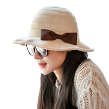 Women Girls Knitting Wool Pots Bowler Hat Bowknot Cap Fast Shipping J4U66