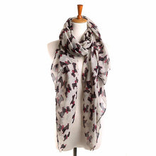 Women Ladies Puppy Print Long Scarf Warm Wrap Shawl  J4U66