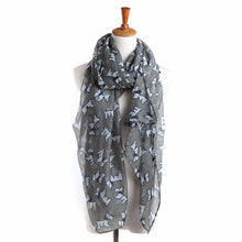 Women Ladies Puppy Print Long Scarf Warm Wrap Shawl  J4U66
