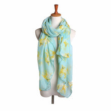 Women Ladies Yellow Dog Print Long Scarf Warm Wrap Shawl  J4U66