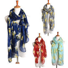 Women Ladies Yellow Dog Print Long Scarf Warm Wrap Shawl  J4U66