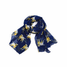 Women Ladies Yellow Dog Print Long Scarf Warm Wrap Shawl  J4U66