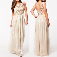 Women Dressexy Women Boho Hollow Long Maxi Evening Party Chiffon Dress J4U66