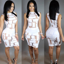 Women Lady Dress Sexy Women sleeveless Bandage Bodycon Mesh Club Party Cocktail Mini Dresses Vestidos J4U66