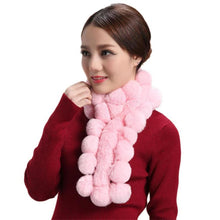 Women Scarf Lady Casual Fur Scarves Fur Ball Velvet Scarf Stretchy Soft And Fashionable J4U66