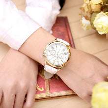 Women's Fashion Geneva Roman Numerals Faux Leather Analog Quartz quartz-watch Wrist Watch relogio masculino J4U66