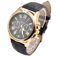 Women's Fashion Geneva Roman Numerals Faux Leather Analog Quartz quartz-watch Wrist Watch relogio masculino J4U66