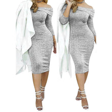 Womens Sexy Dress Dew Shoulder Package Hip Bodycon Cocktail Party Dress Fast Shipping J4U66
