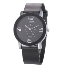 XIMen's Casual Quartz Dial Hour Digital Clock Leather Quartz Wrist Watch Round Case Unique Couple Gift Clock J4U66