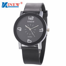 XIMen's Casual Quartz Dial Hour Digital Clock Leather Quartz Wrist Watch Round Case Unique Couple Gift Clock J4U66