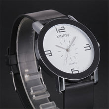 XIMen's Casual Quartz Dial Hour Digital Clock Leather Quartz Wrist Watch Round Case Unique Couple Gift Clock J4U66