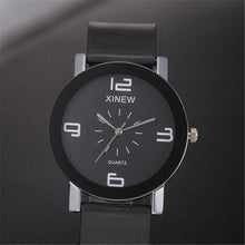 XIMen's Casual Quartz Dial Hour Digital Clock Leather Quartz Wrist Watch Round Case Unique Couple Gift Clock J4U66