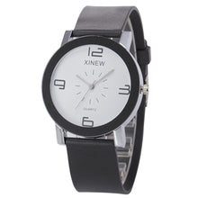 XIMen's Casual Quartz Dial Hour Digital Clock Leather Quartz Wrist Watch Round Case Unique Couple Gift Clock J4U66