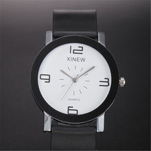 XIMen's Casual Quartz Dial Hour Digital Clock Leather Quartz Wrist Watch Round Case Unique Couple Gift Clock J4U66