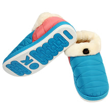 3 Colors Women Soft Warm Indoor Cotton Waterproof Home Anti-slip Shoes& Top J4U66