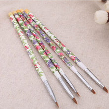 5pc UV Gel Acrylic Nail Art Brush Painting Drawing Brushes Pen Set Nail Design Manicure Tool Pusher Tool Colorful J4U66