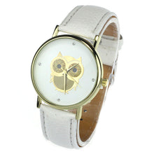 6 COLORS Women's Fashion Women Girl Gold Owl Pattern WristWatch Leather Quartz Watch Wrist Watches relojes mujer J4U66