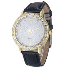 8 Colors Geneva Fashion Diamond Analog Leather Quartz Wrist Watch Women Montre femme J4U66